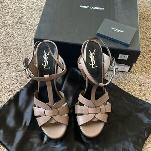YSL Tribute Platform Heels 39.5